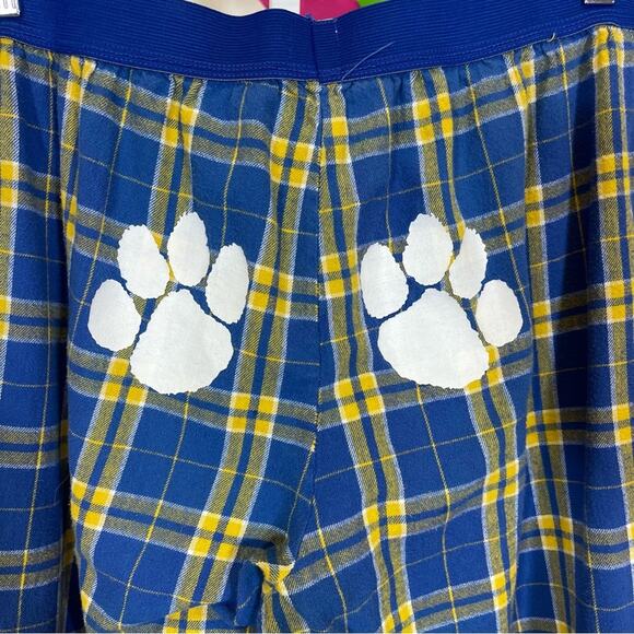 Boxercraft, Blue and Yellow Plaid Flannel Pants. Paw Prints on the butt. Size XL - Picture 4 of 6